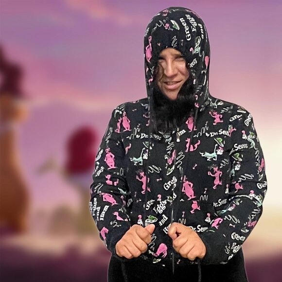 Dr. Seuss Vintage Green Eggs & Ham Hoodie Full Zip Limited Edition Jacket RARE - Picture 5 of 13